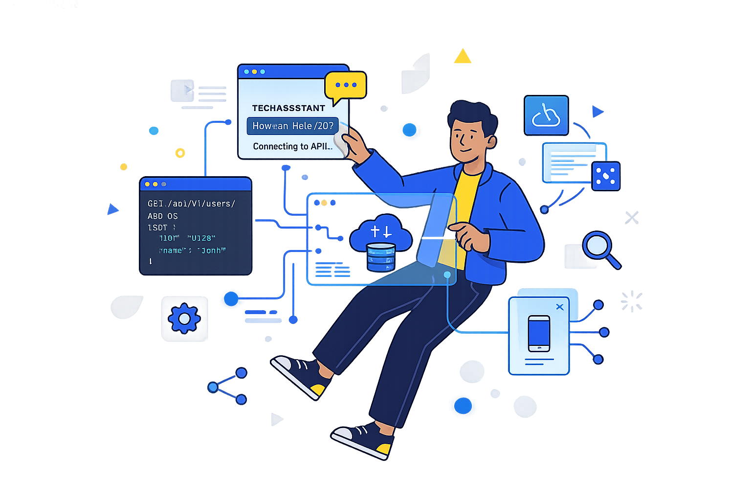 Ilustrasi layanan Tech KONEKTA